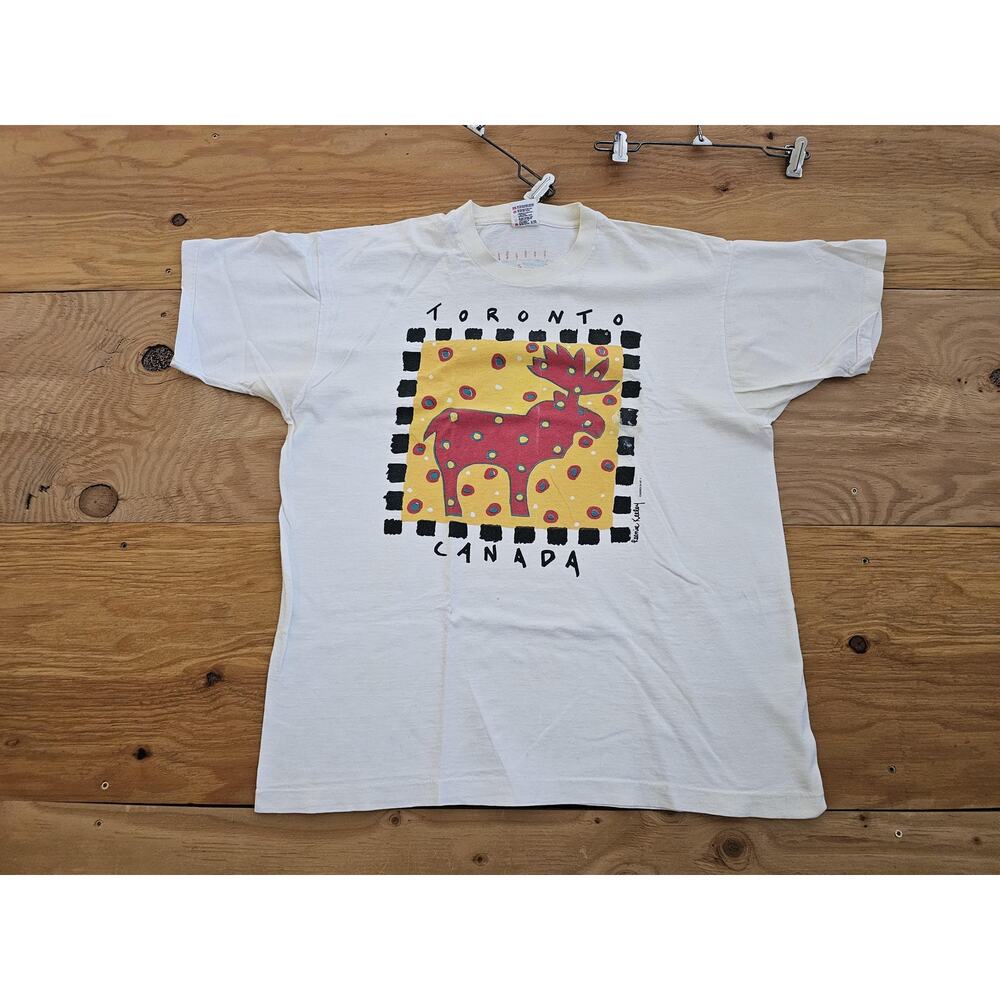 Toronto Canada Moose White T-Shirt XL 1990s